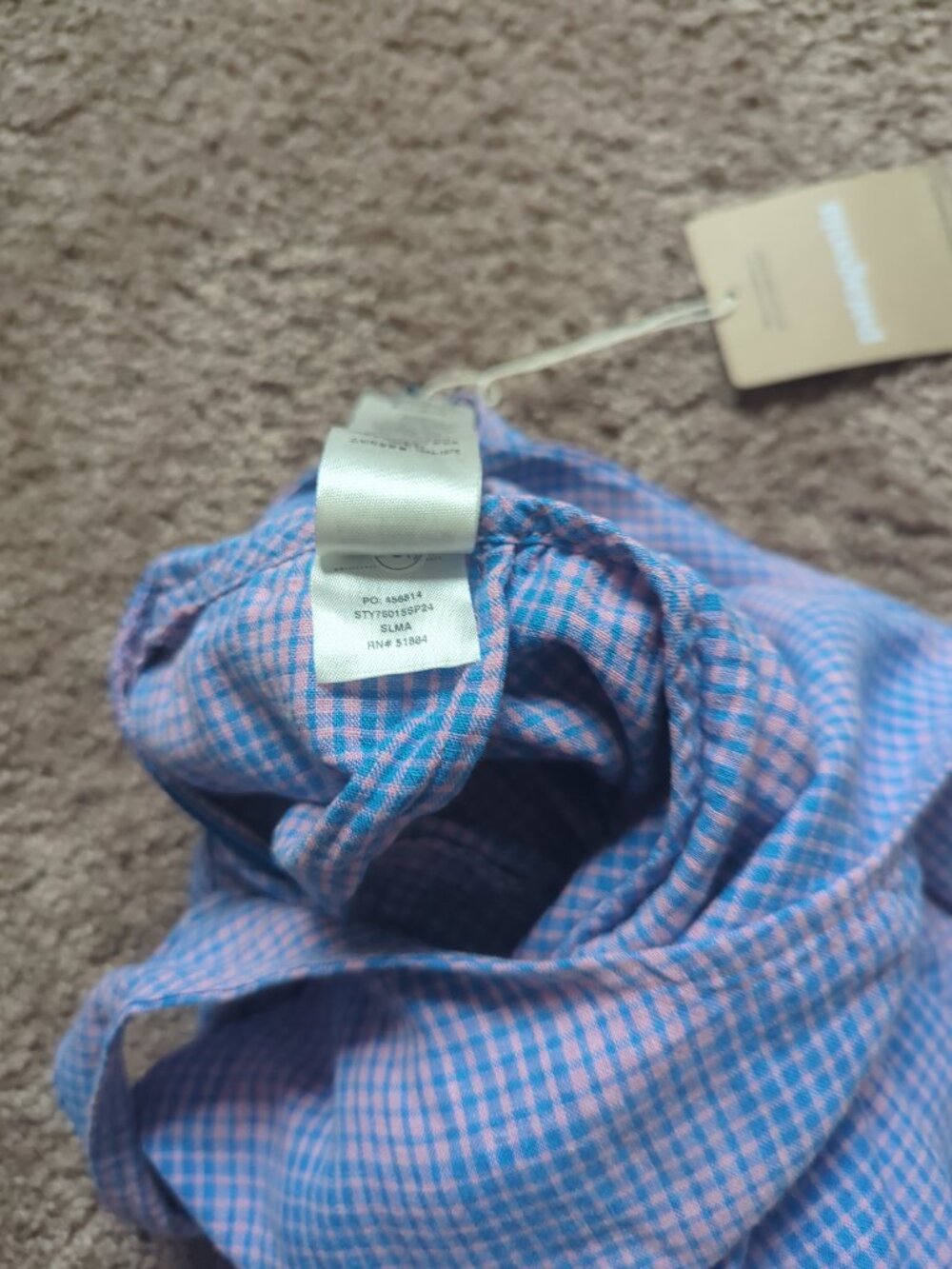 Patagonia Garden Island Blue Pink Plaid Jumpsuit Medium - Picture 12 of 12